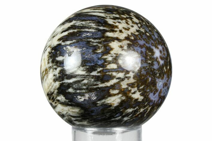 Polished Canadian River Plume Agate Sphere - Texas #369062